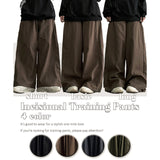 [3 Tier Length] [S-3XL] ウェンドサイドスリットバンデッドワイドパンツ (4 colors) ヘムストリング