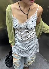 SATIN DOT DRESS
