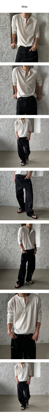 [S/S] Golgi henry neck long sleeves (4color)