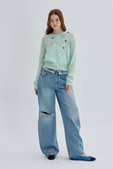 Petal Knit Cardigan [Mint]