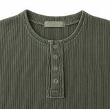 ウィート ピグメント リブ マッスル ヘンリーネック 半袖Tシャツ