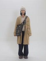 000 Design Check Tie Bag / Black