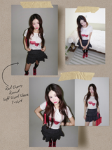 Red Cherry Round Soft Short Sleeve T-shirt