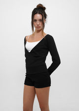 [B-BASIC] Light Sweat Wrap Long Sleeve Tee