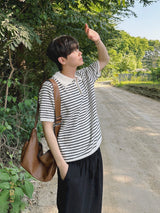 [Premium] Dail boucle stripe collar knit