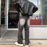 LMN Rover One-Tuck Half Banded Wide Denim (2 colors)