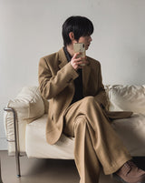 モーブウールオーバーブレザー