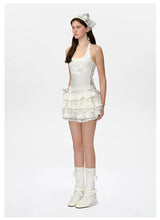 13DE MARZO Bear Lacy Bud Skirt