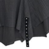 Strap layered midi skirt (Charcoal)