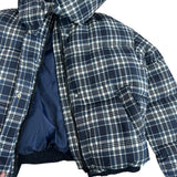 Witty Bulky Check 2-Way Zipper Hood Puffer