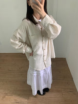 Summer pinstripe shirt (2color)