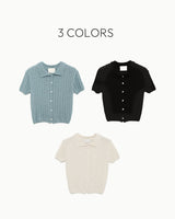Namon Short-Sleeved Knit Cardigan