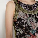 SHEISSHE/PRINTED PATCHWOCK SLEEVELESS DRESS