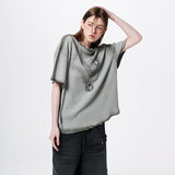 ネックレスグラフィックオーバーサイズTシャツ