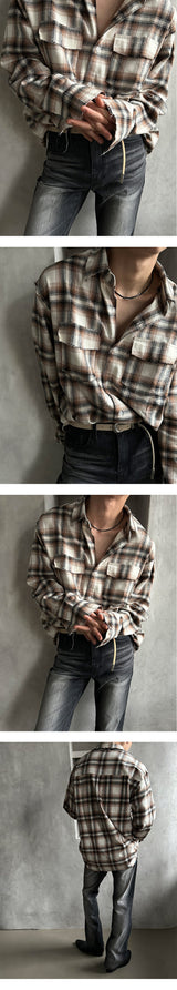[F/W] Cutting check two pocket shirts (3color)