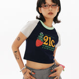 21C FROG Raglan Crop T-shirt [2Color]
