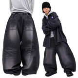 リアルビッグバルーンスナップデニムパンツ