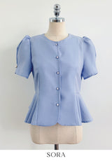 Luzel Puff Peplum Blouse