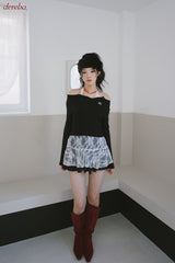 Halterneck Lace Layered Two-Piece Knitwear