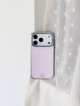 [Magsafe] ピンククリームシルバーグラスバンパーケース