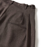 Herringbone pleat pants / Maroon