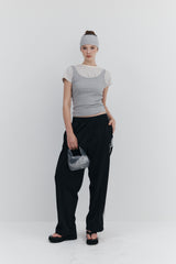 【MADE】 Stripe Cropped T-Shirts_Ivory