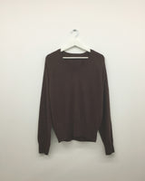 カシミアファインウールVネックニット(7color)