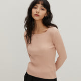 Square Neck Sweater Pink