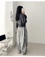 メンズ バンディング スウェット ワイド パンツ