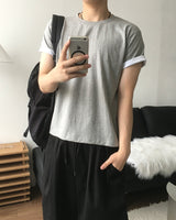 デュエット クロップ ロールアップ ショートスリーブ Tシャツ