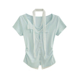Leni Lace Scarf Layered Tee