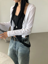 Minimal Button Cardigan