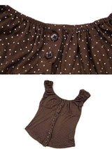 Mabel Dot Shirring Top