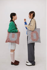 0 Applique Check Eco Bag / Red