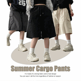 Mitur cotton banding half-length cargo shorts