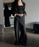 [Unisex] Side point flare slacks(2color)