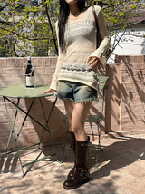 [S/S] Punching knit one piece