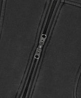 ピグメントウォッシュバイカークロップジップアップフーディー