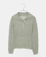 Bekil Henry Neck Collar Wool Long Sleeve Knit
