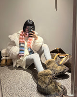 キャンディストライプカラフルマフラー