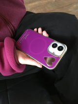Miracle Magsafe Mirror Silver Glass Bumper Case(Purple)