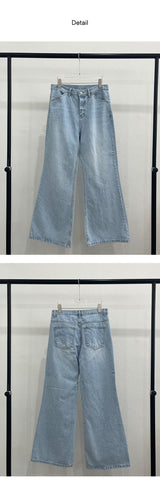 [S/S] Wide flare denim pants