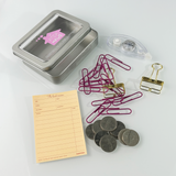 House Silver Mini Tin Case(Pink)