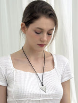 BAGEL SQUARE NECK T-SHIRT / WHITE