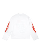 DC x The Rolling Stones Flame Tongue LS T-Shirt White