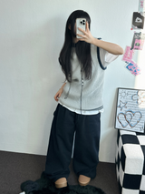 カーペンターツーピンタックロングパンツ 💙🖤🩶3カラー