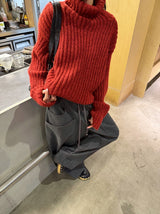ワイドポケットワイドバンドスウェットパンツ