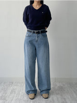 132 High-Waist Wide Denim Pants