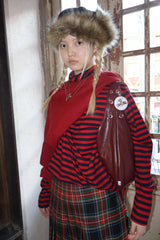COLOR POP TURTLENECK T-SHIRTS - RED NAVY