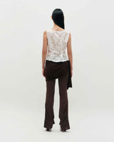 Pinched Sleeveless _ WHITE